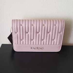New Bebe Aliah Flip Crossbody Mauve Color NWT